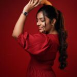 Rajisha Vijayan Instagram - Who said Red can’t be fun! ♥️ @house_of_vandy @jiksonphotography @rizwan_themakeupboy Studio Loc