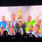 Ranjini Haridas Instagram - VAMOS ARGENTINA !!! Last night was absolute madness ..What a fitting final match between Argentina and France.Truly insane !!! France take a bow ..and Argentina Congratulations on the win!!! @sharathpulimood @dubaiharbour @budxfifadubai #worldcup2022 #finals #argentina #france #mbappe #messi #goat #whatamatch #finals #qatar #dubai #budxfanfestivalzone #madness #energy #footballfever