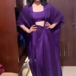 Ranjini Haridas Instagram - Sangeeth ready !!! Outfit @saltstudio Hair and makeup @jaan_moni_das #brotherswedding #sangeetheve #whatiwore #violetorpurple #bright #happy #colorful #happiehippie #madweekendthatwas