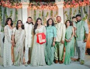 Ranjini Haridas Instagram - And just like that our family has grown !!!

#SreeBreeze 

@iambreezegeorge @sreepriyan @lizzshery @benbobogeorge @haridassujatha 

#wedding #marriage #union #weekendmadness #weddingphotography #twofamiliesbecomeone #peace #love #joy #prosperity #becomingone #familyweddingweekend
