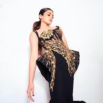 Rashmika Mandanna Instagram - @nmacc.india 🖤 Thankyou @falgunishanepeacockindia for this BEAUTIFUL piece.. 🖤 @stylebyami @garimagarg14 .. we did it! 🔥 @vardannayak @souravv_roy_ @tejasnerurkarr 🖤🖤🖤