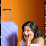 Rashmika Mandanna Instagram – Can you tell I had fun with these? 🥰
Super exciteddddd to travel with the new @inskybags collection!

Get ready to grab yours now!

#Skybags #AllEyesOnYou #SkybagsLuggage #KeepTrending
