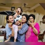 Rati Pandey Instagram - Here's raising the toast for the strong women in my life...😉🥂 @deepshikha.verma45 @bimla.pandey.7140 @yashikaprincesss . . #womanhood #proudtobeawoman #ratipandey #celeberatelife