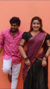 Raveena Daha Instagram - This song 😍 #MainaruVettiKatti @nameisnani @saregamatelugu @keerthysureshofficial @musicsanthosh @anirudhofficial @dhee__ Beautiful half saree from @kaithari_nesavu_sarees 🖤 #dasara #nani #keerthysuresh #trendingreel #telugu #sana #dance
