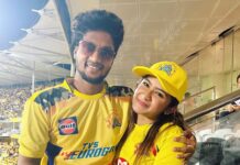 Raveena Daha Instagram - IPL celebration with my darlings 🥳❤️ One of the most funfilled day ever 🥳🥳🥳 #csk #yellowlove 💛 @im_raveena_daha @kuraishi_the_entertainer @samyuktha_shan @yashikaaannand