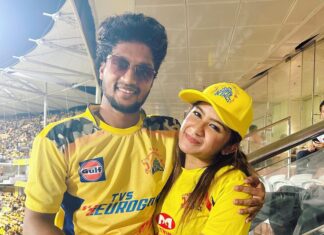 Raveena Daha Instagram - IPL celebration with my darlings 🥳❤️ One of the most funfilled day ever 🥳🥳🥳 #csk #yellowlove 💛 @im_raveena_daha @kuraishi_the_entertainer @samyuktha_shan @yashikaaannand
