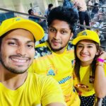Raveena Daha Instagram - IPL celebration with my darlings 🥳❤️ One of the most funfilled day ever 🥳🥳🥳 #csk #yellowlove 💛 @im_raveena_daha @kuraishi_the_entertainer @samyuktha_shan @yashikaaannand