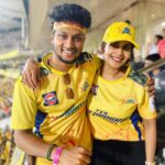 Raveena Daha Instagram - IPL celebration with my darlings 🥳❤️ One of the most funfilled day ever 🥳🥳🥳 #csk #yellowlove 💛 @im_raveena_daha @kuraishi_the_entertainer @samyuktha_shan @yashikaaannand