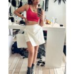 Reba Monica John Instagram - Loveee wearing these spunky Skirt plus shorts = skorts these days 😅✨ For all those who call it a towel, you’re canceled 🤣 #holidaylook London, United Kingdom