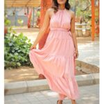 Reba Monica John Instagram - Pastel pink summer loveeee For Samajavaragamana 🌸💕 Hair @prakash_kasara MU : Me, myself and I. For classes, DM me 😆 #samajavaragamana #summervibes #telugudebut #May18 #pastelaesthetic #telugucinema #moviepromotions #savethedate