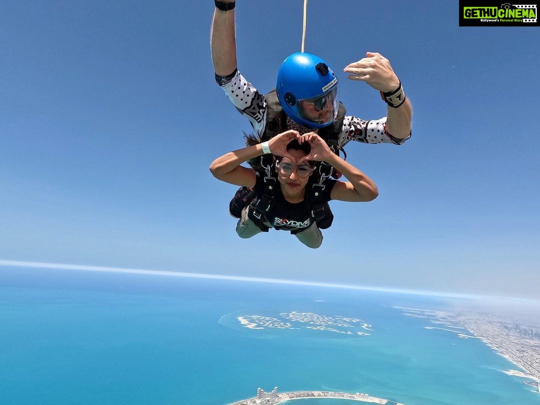Reba Monica John Instagram - SKYDIVING-✅ When experiences teach you life lessons: To Trust and to let go ✨ For real, this adrenaline rush is unmatched. #mydubai #skydiving #adrenalinerush #unmatched #bucketlistadventures #bestexperienceever #palmdubai Skydive,dubai
