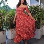 Reba Monica John Instagram - I got to live my Indian Cinderella moment in this dress, I swear 💕 Promoting my debut Telugu film Samajavaragamana which releases on 18th May ✨ see you soon in the theatres ?