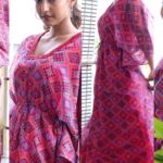Reba Monica John Instagram - This song cover is soooo cute no, just like the Kaftan I’m wearing by @zeelsshahofficial 🌸✨ Promotions in full swing for my next Samajavaragamana in Telugu, releasing on May 18th. Get ready for a roller coaster Summer 💥 Hairstyling and Video credits @prakash_kasara #summervibes #kaftan #pinkpinkpink #reelitfeelit #samajavaragamana