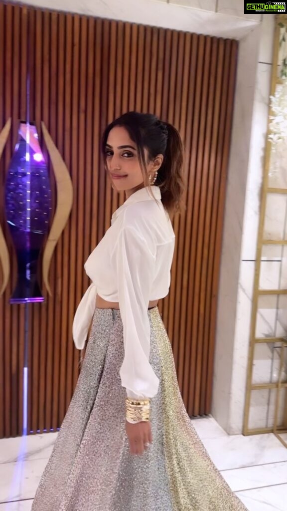 Reba Monica John Instagram - This reel is not about me. Purely A dedication to my skirt 🥹 @t.and.msignature in love with this piece of unicorn magic ✨ P.s a simple indo western look I wore to a wedding! Loved how I felt in it. #indowestern #forthewin #unicornlove #weddinginspo #reelitfeelit