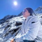 Rebecca Santhosh Instagram - Sikkim days ❤️ . . @sreejithvijayanofficial @sanjana.shailendra @4846_santhosh Kala Patthar, Thangu Sikkim