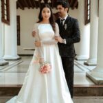 Rebecca Santhosh Instagram – Suit & gown 🤵👰Dm for your dream wedding attire.
.
.

Dm @chamak_by_becca 
.
Attire : @chamak_by_becca 
MUH : @mishlak_ 
Camera : @akshaytomy 
Edit : @thadieditz 
Bride : @ja.lix 
Groom : @sreeram.ramachandran 
.
#wedding #suits #gown #weddingdress #weddingday
