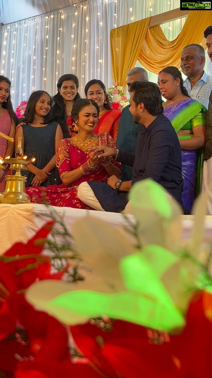 Rebecca Santhosh Instagram - Her big day 🎉 @haritha.girigeeth @itss_vinayak congrats ❤️