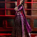 Rebecca Santhosh Instagram - A wedding dress is both an intimate and personal for a woman- it must reflect the personality and style of the bride . ✨ . . . Pure Banarasi lehanga. Dm @chamak_by_becca for more details . . . MUH :@blushingtone_by_veenavineeth Orenaments: @suhana_art_and_jewels Vc & pc : @jithuthampifm @travancoreads
