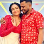 Rebecca Santhosh Instagram - Red velvet ❤️ . . . #wifey #hubby
