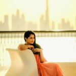 Reenu Mathews Instagram - I loved it. I draped it. I clicked pics. . . #sareelove #sareelover #sixyardsofelegance #mydubaiwithlove #dubaicreekharbour #dubaiinfluencer #reenumathews Dubai Creek Harbour