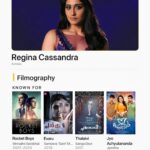 Regina Cassandra Instagram – From winning our hearts in Rocket Boys to making it to this week’s IMDb’s Popular Indian Celebrities feature, here are some titles @reginaacassandraa is known for if you’ve just watched #Farzi! 💛

Which is your favourite performance by her?✨

IMDb “Known for” is a space where you can find other notable work from your favourite artist all on their page on IMDb.com. As always, determined by fans! 💛

🎬:
Rocket Boys | Sony LIV
Evaru | Prime Video
Thalaivii | Netflix
Jyo Achyutananda | Zee5