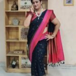 Rekha Krishnappa Instagram - For the beautiful combination of colours... ❤️ #trending #sareelover #goodsarees #sareefashion #sareecollection #sareedraping Chennai, India