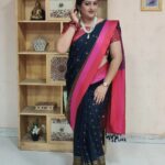 Rekha Krishnappa Instagram – For the beautiful combination of colours… ❤️ 

#trending #sareelover #goodsarees #sareefashion #sareecollection #sareedraping Chennai, India