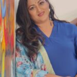 Rekha Krishnappa Instagram - Love with the blues 💙 💙 #kalingertv #loveforblue