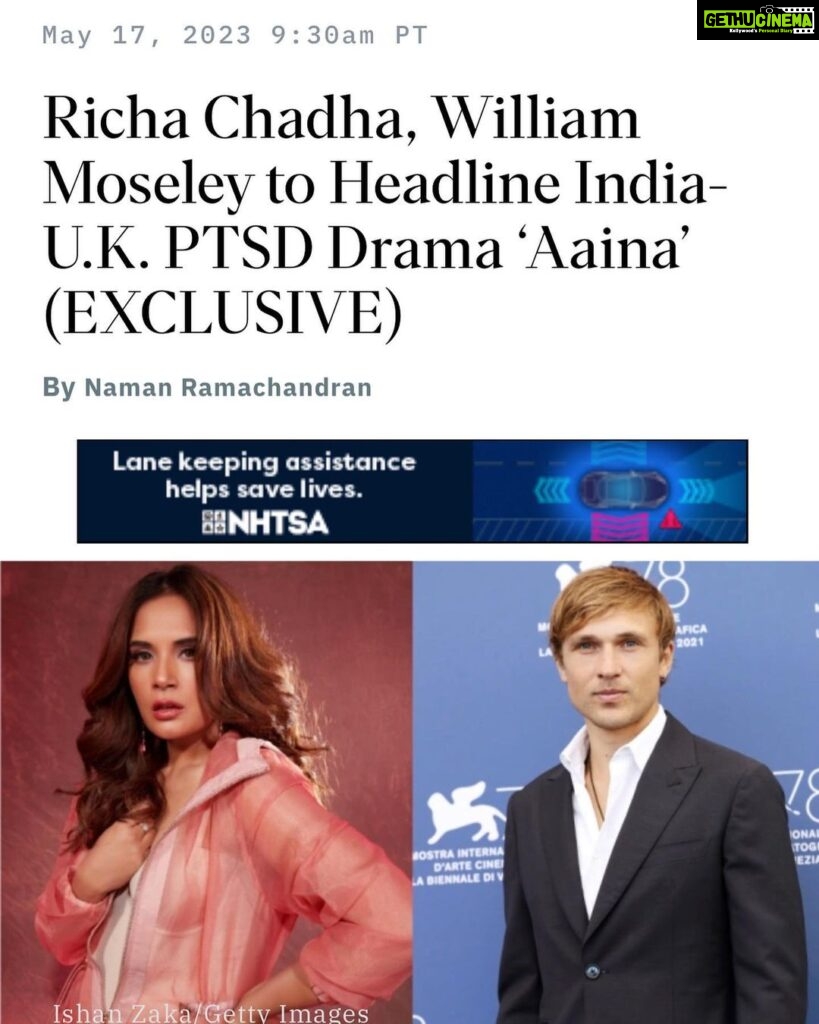 Richa Chadha Instagram - 💥 BOOM! Grateful beyond words to be teaming up with @williammoseley and Big Cat Films UK for this film… it’s called Aaina and is being directed by Marcus Meedt, Written by Gita Bhalla Singh! Wish me luck. I need it ! . . . . . . #RichaChadha #hollybolly #whyareyoureadingmyhashtags #bollywood #IndoUK
