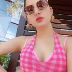 Richa Panai Instagram - Some me time by the pool!🥙💗 #piscean Dubai, UAE