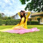 Ridheema Tiwari Instagram - Wearing sunshine today 🌞 Wearing. : @tara_c_tara #yellow #yellowishappiness #yellowstone #ridhiematiwari Ramdev Studio