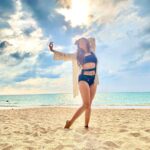 Ridheema Tiwari Instagram - Blue skies forever ♾ Cover up : @angelcroshet_swimwear Captured by : @jaskaransinghgandhi ❤️ #canvas #godscanvas #bluesky #shadesofblue #nature #godsowncountry #sunsets #sunsetcaptures #natureohotography Avani+ Khao Lak Resort