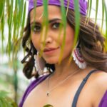 Ridheema Tiwari Instagram - Look deeply into my eyes I will NEVER BACK DOWN 📸 : @ibphotography27 MUA: @rohini_makeupandhair Outfit : @dyedebonair Jewellery : @the13store.in Styling : @instylewithaditi Location : @radissonblumumbaiairport #summermakeup #purplehues #makeuptrends2023 #bandana #bandanastyle #summerhair #hifashion #beattheheat Radisson Blu Mumbai International Airport