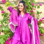 Ridheema Tiwari Instagram - Royalty in Purple 💜 Outfit : @tara_c_tara #purple #ethnicwear #namaste #ridhiematiwari #indianactress Ramdev Studio