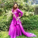 Ridheema Tiwari Instagram - Royalty in Purple 💜 Outfit : @tara_c_tara #purple #ethnicwear #namaste #ridhiematiwari #indianactress Ramdev Studio