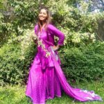 Ridheema Tiwari Instagram - Royalty in Purple 💜 Outfit : @tara_c_tara #purple #ethnicwear #namaste #ridhiematiwari #indianactress Ramdev Studio