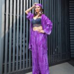 Ridheema Tiwari Instagram - Take my Breath away 💜💜💜 📸 : @ibphotography27 MUA: @rohini_makeupandhair Outfit : @dyedebonair Jewellery : @the13store.in Styling : @instylewithaditi Location : @radissonblumumbaiairport #tyeanddye #purplehues #summertrends #bandana #bandanastyle #summer #hifashion #beattheheat Radisson Blu Mumbai International Airport