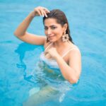 Ridheema Tiwari Instagram - Pool hair, don’t care 💁‍♀️ Bikini @sandswim_ Cover up/Shirt @trickyourpick.in Jewellery @the13store.in Stylist @instylewithaditi 📸 : @ibphotography27 Make up & Hair : @rohini_makeupandhair #poolphotography #pooltime #itshot #itshotgotmeshining #ridhiematiwari #indianactress Radisson Blu Mumbai International Airport