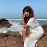 Ridheema Tiwari Instagram - Unsung Melody on my mind #sagarkinare #dayatthebeach Aswem Beach, Goa