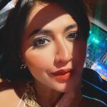 Ridheema Tiwari Instagram - Red Lips wali Date night @jaskaransinghgandhi ❤️ #anniversarymonth #junecouple #romancehot #fridaywaliselfie😁☺️😜 #lipstick #carfie #ridhiematiwari Mumbai, Maharashtra