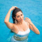 Ridheema Tiwari Instagram - Pool hair, don’t care 💁‍♀️ Bikini @sandswim_ Cover up/Shirt @trickyourpick.in Jewellery @the13store.in Stylist @instylewithaditi 📸 : @ibphotography27 Make up & Hair : @rohini_makeupandhair #poolphotography #pooltime #itshot #itshotgotmeshining #ridhiematiwari #indianactress Radisson Blu Mumbai International Airport