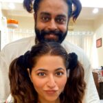 Ridheema Tiwari Instagram - Choti Choti Mastiyaa 🤪 Sunday Madness 🥰🧿🧿 With @jaskaransinghgandhi #itwaar #pagalpanti #patipatni #zarahatkezarabachke #ridhiematiwari #ponytails #jaskaransinghgandhi #sundayfunday Mumbai, Maharashtra