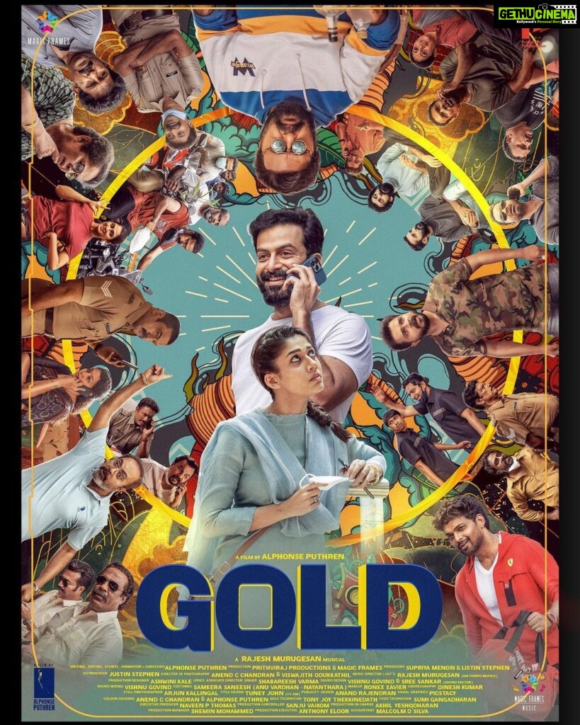Roshan Mathew Instagram - Aaaand.. a little late to this party, but here’s a glimpse at @puthrenalphonse ‘s GOLD. With all of the heads you see in this. And then some more. @therealprithvi @iamlistinstephen #nayanthara @anendcchandran @o_viswajith @theerthamythry @lakshmimarikar