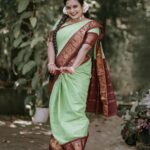 Roshna Ann Roy Instagram - When you have a dream, you've got to grab it and never let go." …❤️ .. .. .. 📸 : @photographer_hemanth_mk Saree: @ishvari.womens.world Jwellery: @ladies_planet_rental_jewellery Mua : @aiswaryasmakeover @draping_by_aiswarya #saree #sareelove #sareefashion #sareedraping #sareelover #sareelovers #sareeindia