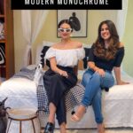 Roshni Chopra Instagram – 🖤🤍Are you eager to try Modern Monochrome? In our new Ro & Ro series, we (@roshnichopra & @rohina ) are breaking down key elements to achieve this look in your interiors and your personal style. 

Did you like the classic palette of this monochrome moodboard? Let us know in the comments ! 
.
Roshni’s look – 
Top @nakdfashion 
Pants @hm 
Shoes @prada 
Bag @jacquemus 
Sunnies @celine 
.
.
Rohina’s decor – entire look @aa.living
.
.
#romoodboards #bedroomdesign #bedroomdecor #bedroomtheme #bedtheme #decortheme #bedroominspo #bedroomideas #bedstyling #bedstyle #fashiondeconstruction #rohome #rohomemakeover #personalstyle #stylingtips #monochrome #monochromedecor #monochromeoutfit #blackandwhite