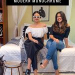 Roshni Chopra Instagram - 🖤🤍Are you eager to try Modern Monochrome? In our new Ro & Ro series, we (@roshnichopra & @rohina ) are breaking down key elements to achieve this look in your interiors and your personal style. Did you like the classic palette of this monochrome moodboard? Let us know in the comments ! . Roshni’s look - Top @nakdfashion Pants @hm Shoes @prada Bag @jacquemus Sunnies @celine . . Rohina’s decor - entire look @aa.living . . #romoodboards #bedroomdesign #bedroomdecor #bedroomtheme #bedtheme #decortheme #bedroominspo #bedroomideas #bedstyling #bedstyle #fashiondeconstruction #rohome #rohomemakeover #personalstyle #stylingtips #monochrome #monochromedecor #monochromeoutfit #blackandwhite
