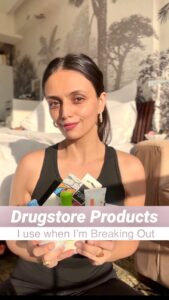Roshni Chopra Instagram - Can I start with the last first 😃? The #acnepatch didn’t really work to heal the pimple but yes it helped dry it up a bit and also prevent other dust bacteria and most importantly my hands from touching it and aggravating it - so yes … it’s handy but not a miracle! 

Below are the other products that really suit my dry sensitive skin especially when it’s breaking out 👇

Cleanser @cetaphil_india , fragrance free & non irritating to the skin it’s very gentle & maintains the skins ph balance , since I have dry skin even with acne flare ups this one works well.

Spot treatment- clindamycin phosphate gel , clindac A 

Moisturiser @cetaphil_india (super hydrating and non irritating to the skin) 

Sunscreen- @lashieldofficial (it’s a physical sunscreen that leaves a Matt texture and again seems to work on my skin without irritating it or flaring it up . Ps - we do need sunscreen to prevent further damage to the skin
Disclaimer- just sharing what’s worked for me personally, best to consult a dermat on what would suit you ! 

#robeauty #robeautywednesday #skin #drugstorebeauty #budgetbeauty #holygrailskincare