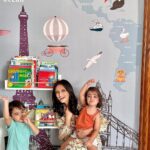Roshni Chopra Instagram - Call me ‘Masi Poppins’ - first #rohomemakeover for my beautiful babies Evaan and Sophia ‘s mumbai nursery ! Loved the custom wallpaper by @udchomes @digitalwallpapersindia . Thank you @pr.richagupta your team is ace ✨ #rohome #roomdecor #kidsroom #wallpaper #nursery #interiordecor