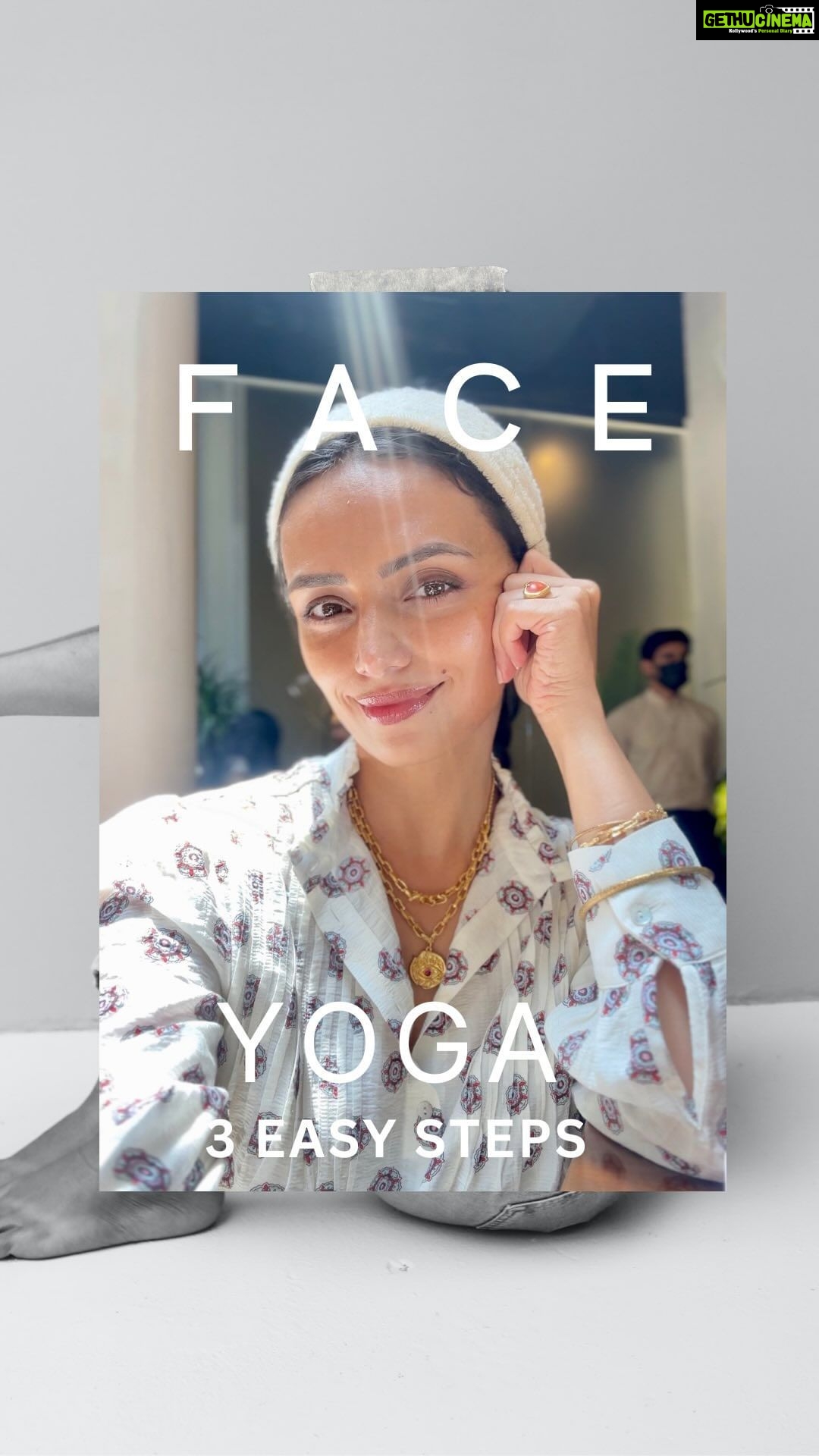 Roshni Chopra Instagram - FACE YOGA ๐ค๐ฝ๐ - SAVE & Try These are so easy and donโt take much time ! Remember to use oil or cream so the hands can glide easily ! I learnt these at the @kamaayurvedaindia event where @iratrivedi conducted a very inspiring session . We used the #kumkumadi day cream to moisten the face before starting the session . Also - no filter no makeup - Iโm just wearing the #kamakumkumadi day face cream #Robeauty #faceyoga #kamaayurveda