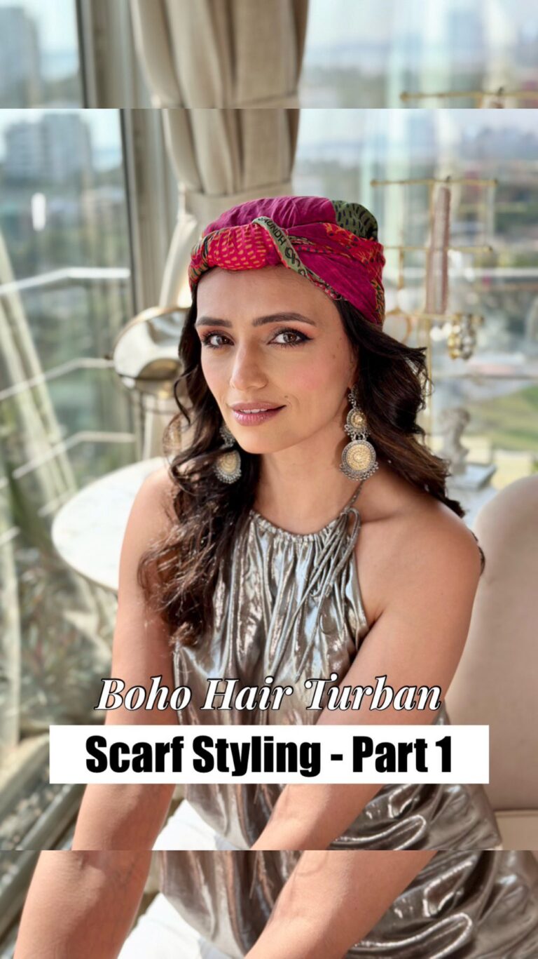 Roshni Chopra Instagram - New series 🤩 save & try this super easy boho summer hairstyle its calling you 🦋✨ #bohohair #scarfstyle #summerhair #hairstyles #rostyle #robeauty